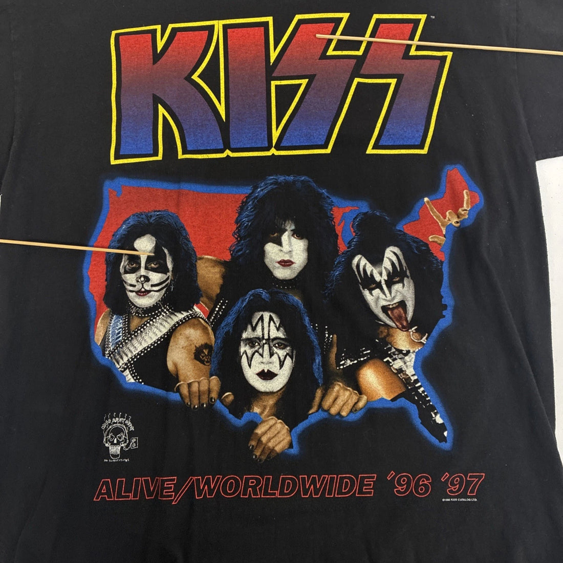 Vintage Kiss Rock & Rule The World Alive/Worldwide 96 97 Tour T-Shirt XL 90s