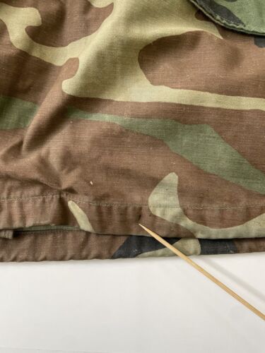 Vintage Military Army Camo Cold Weather Field Jacket Size Large Camouflage