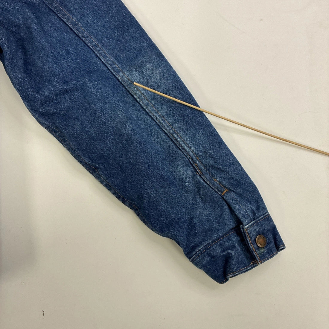 Wrangler M-159 Western Sherpa Lined Denim Jacket Size Large Vintage