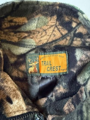 Trail Crest Tree Camo Fleece Jacket Size Large AOP