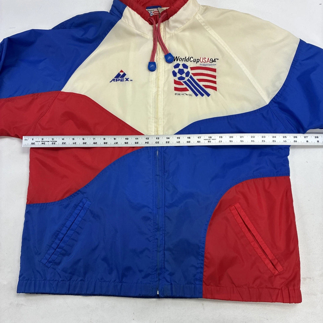Vintage Team USA Soccer Apex One Windbreaker Light Jacket Size Large FIFA