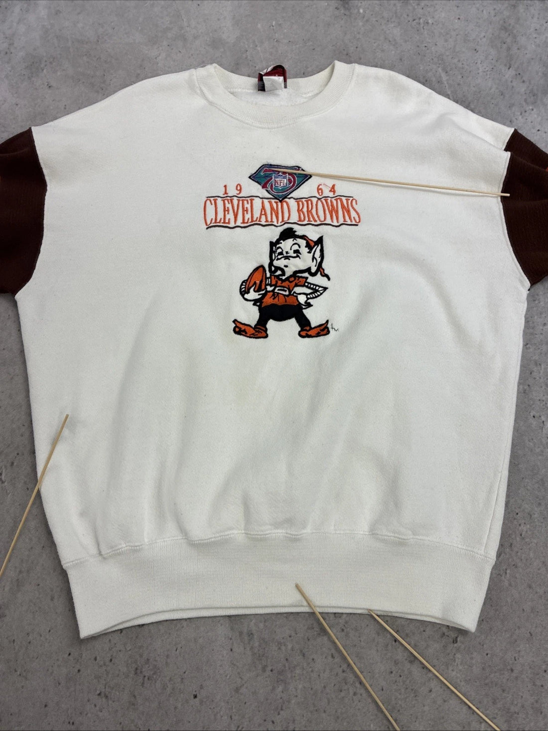Vintage Cleveland Browns Crewneck Sweatshirt Size Large 90s NFL