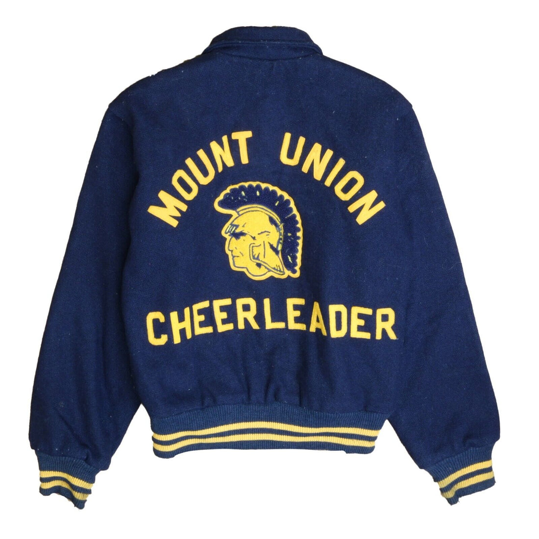 Vintage Mount Union Cheerleader Wool Varsity Jacket Size Small 1975 70s