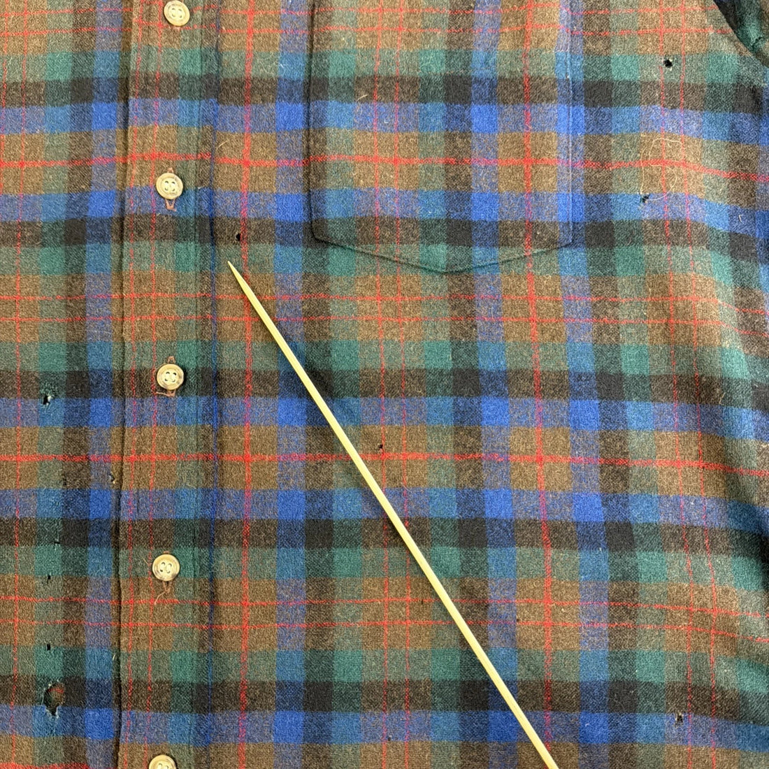 Vintage Pendleton Wool Lodge Button Up Shirt Size Large Plaid