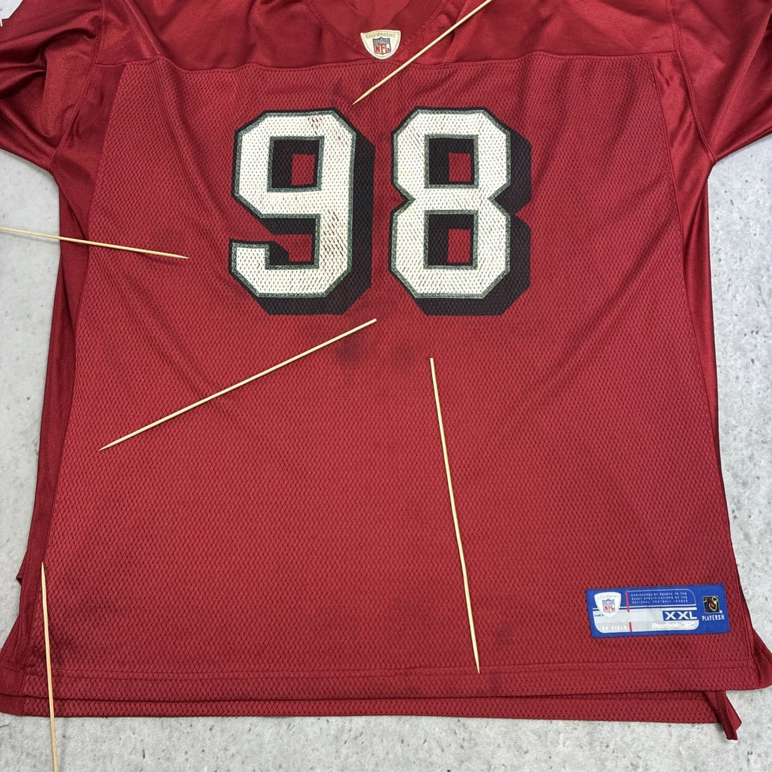 Vintage San Francisco 49ers Julian Peterson Reebok Jersey Size 2XL NFL