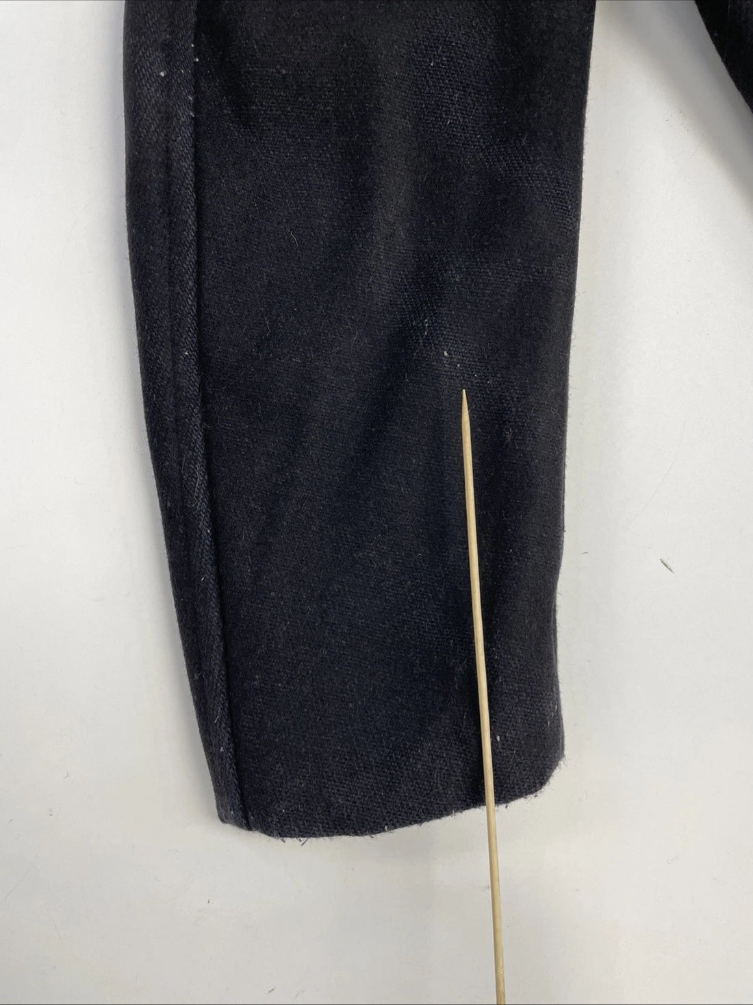 Vintage Naval Wool Pea Coat Jacket Size 38 Black