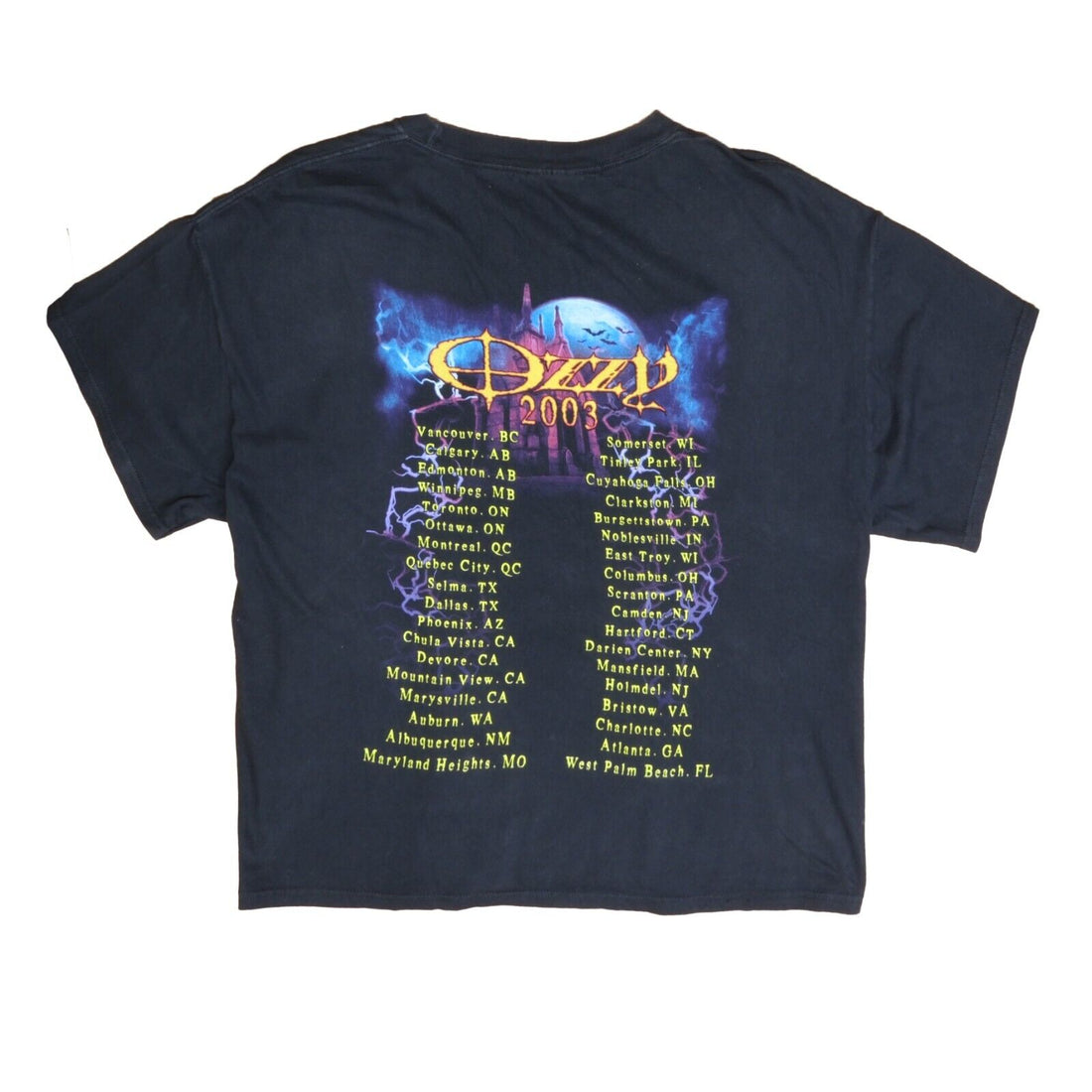 Vintage Ozzy Osbourne Tour T-Shirt Size XL Metal Band Tee 2003