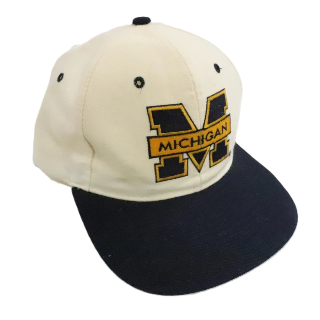 Vintage Michigan Wolverines New Era Wool Snapback Hat OSFA NCAA