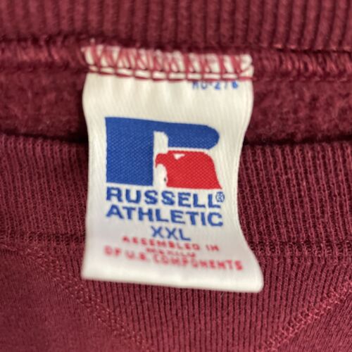 Vintage Russell Athletic Blank Crewneck Sweatshirt Size 2XL Red