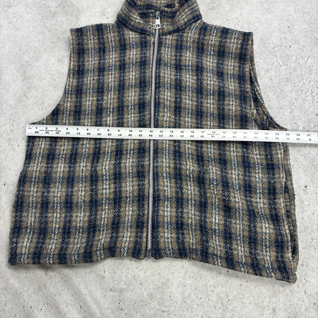 Vintage Earth Ragz Plaid Vest Jacket Size Small