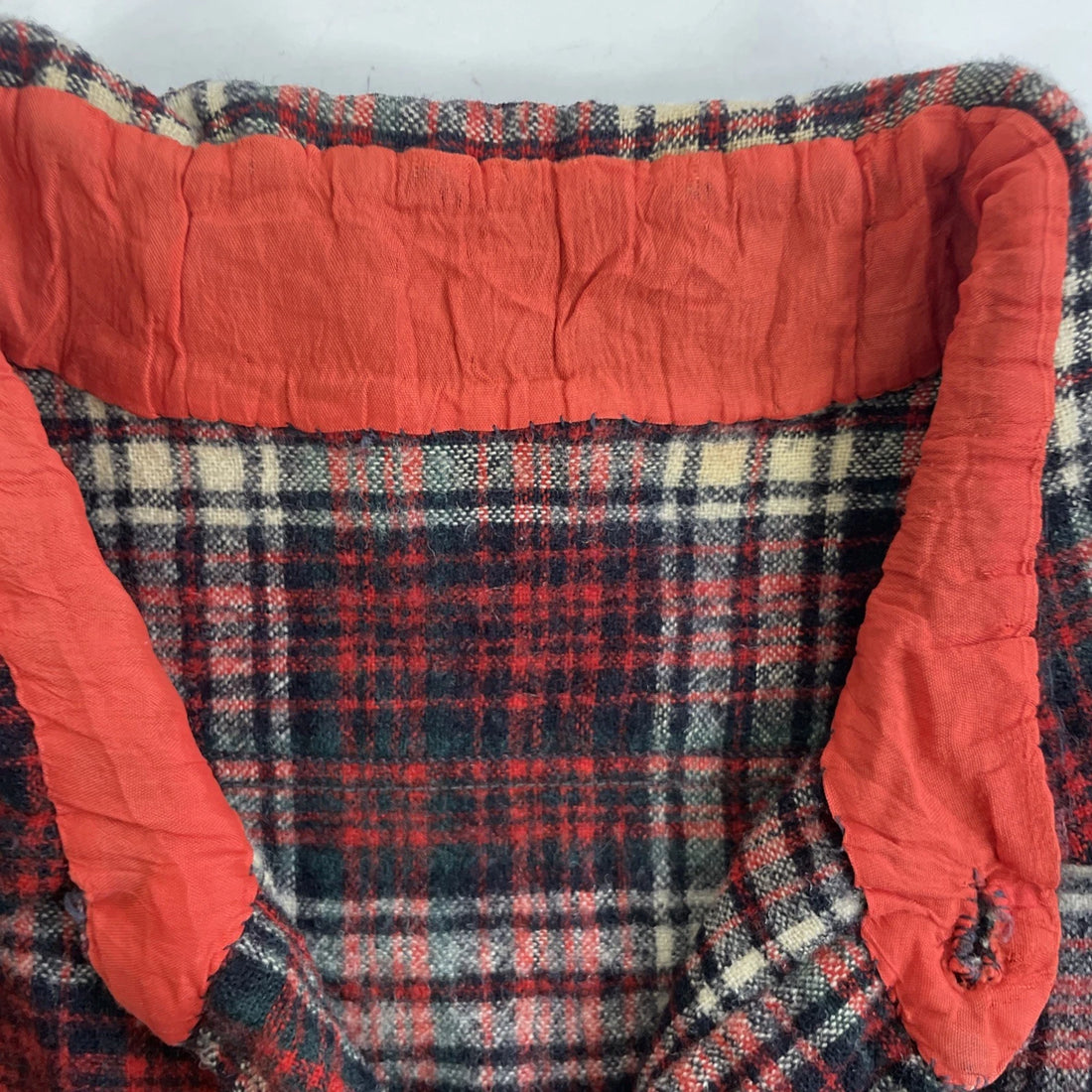 Wool Button Up Shirt Size Medium Red Plaid