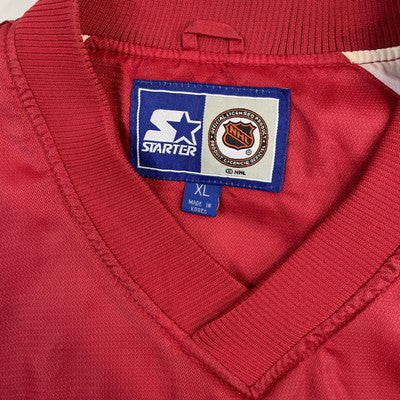 Vintage Chicago Blackhawks Starter Pullover Windbreaker Light Jacket Size XL NHL