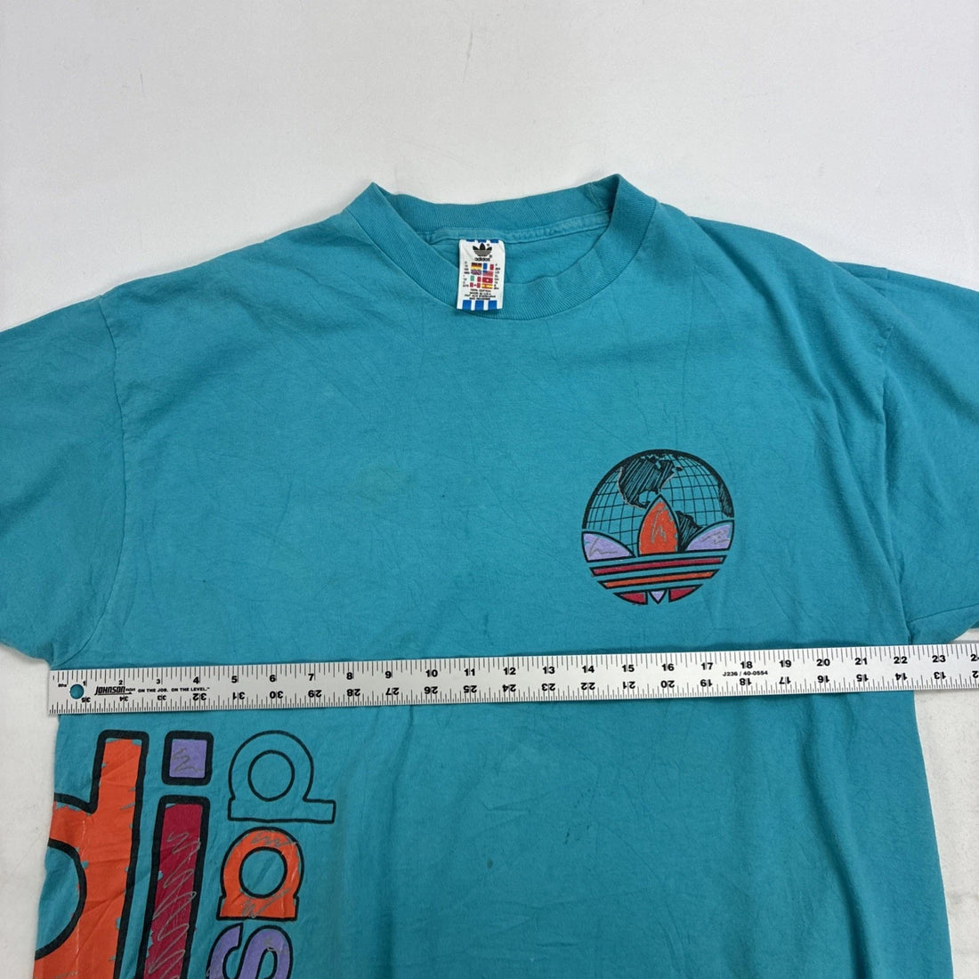 Vintage Adidas Soccer Wrap Around T-Shirt Size XL 90s