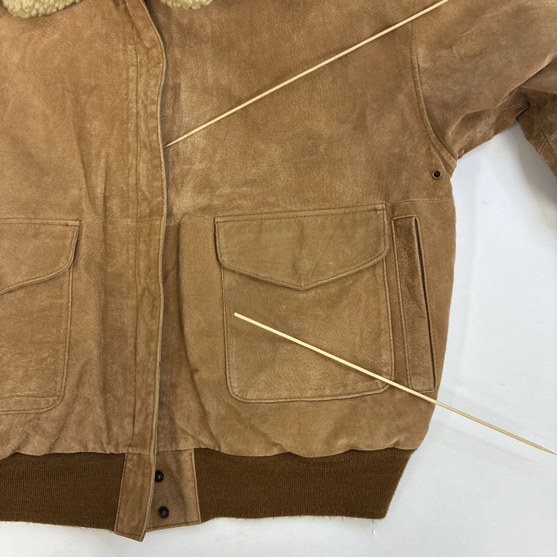 Vintage Leather Suede Bomber Jacket Size Large