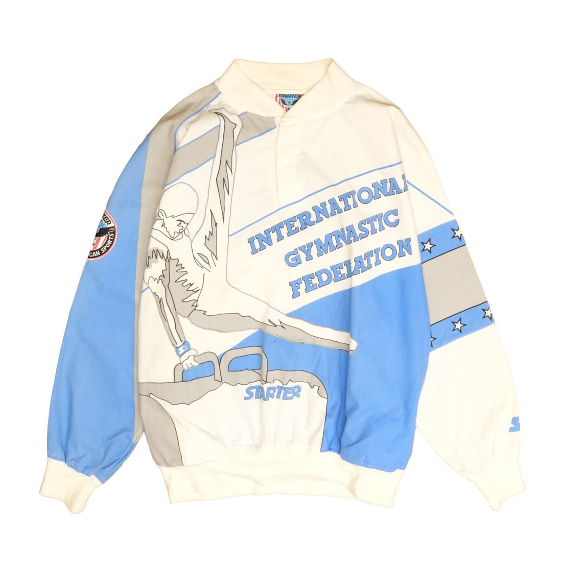 Vintage International Gymnastic Federation Starter Light Jacket XL All Over AOP