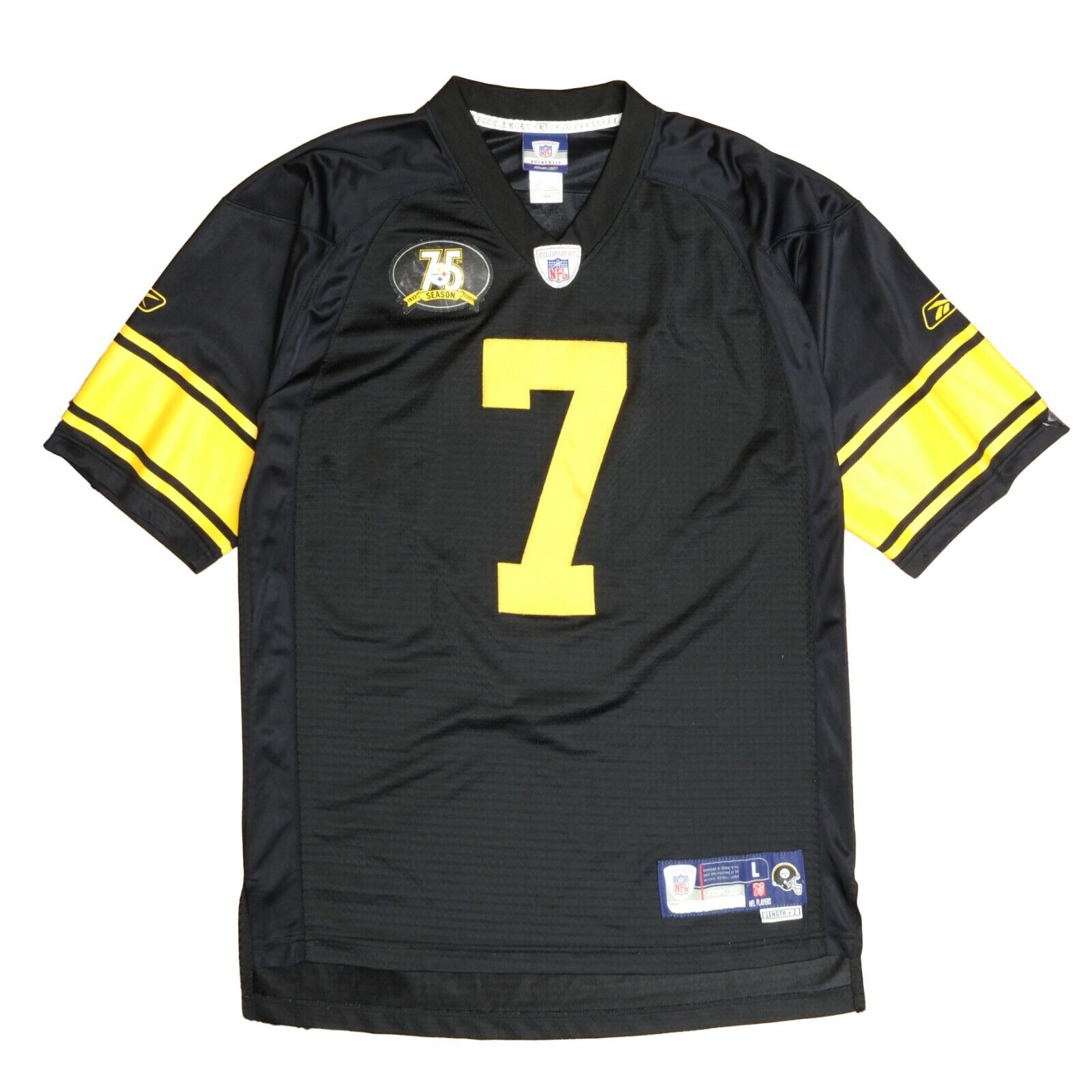 Pittsburgh Steelers Ben Roethlisberger Reebok Jersey Large 75th Season Throwback Vault