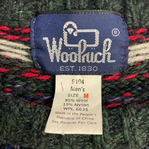 Vintage Woolrich Wool Pullover Sweater Size Medium Fair Isle