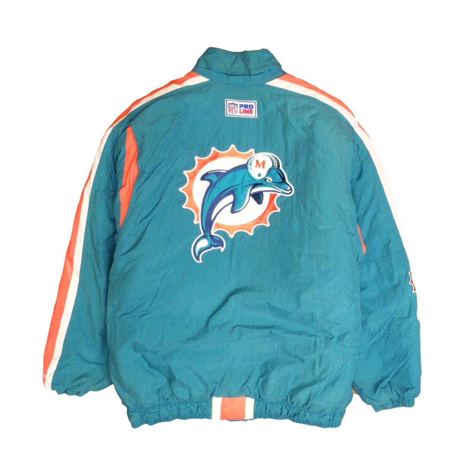 Vintage Miami Dolphins Starter Puffer Jacket Size Large Teal Insulated –  Throwback Vault