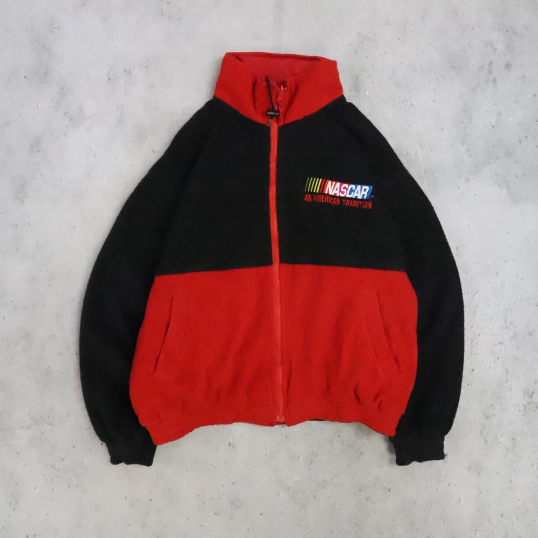 Vintage NASCAR Racing Fleece Jacket Size XL Reversible