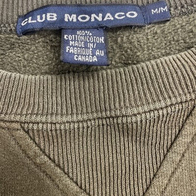 Vintage Club Monaco Crest Crewneck Sweatshirt Size Medium Green