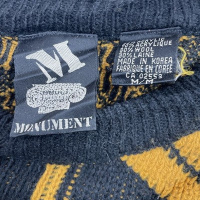 Vintage Monument Wool Knit Crewneck Sweater Size Medium