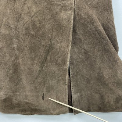 Vintage Polo Ralph Lauren Leather Suede Coat Jacket Size Medium Brown