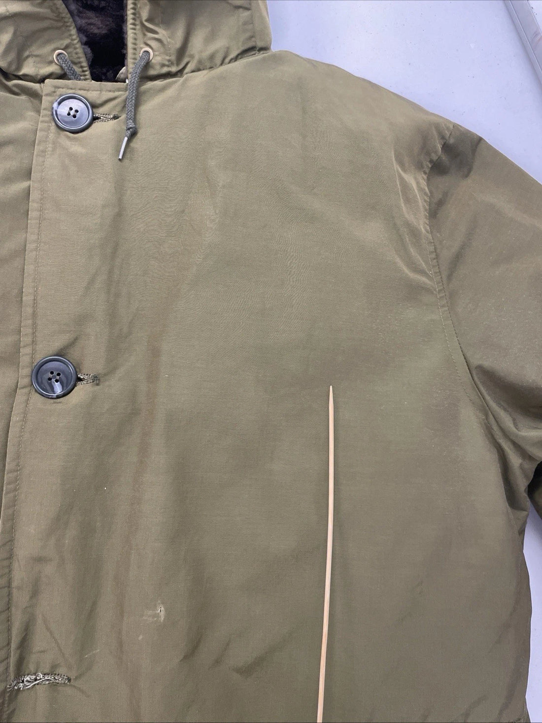 Vintage Eddie Bauer Parka Coat Jacket Size Large Green Goose Down Insulated