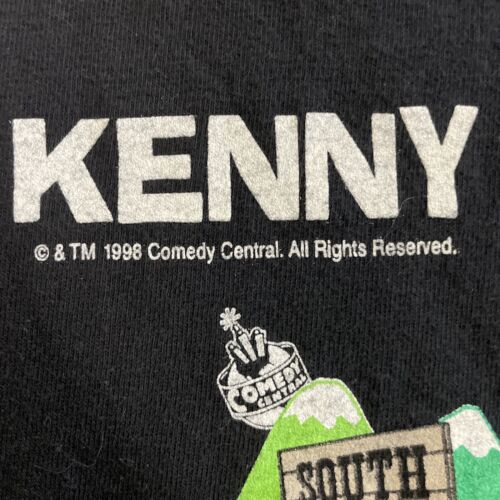 Vintage South Park Many Deaths Of Kennedy T-Shirt Size Large 1998 90s