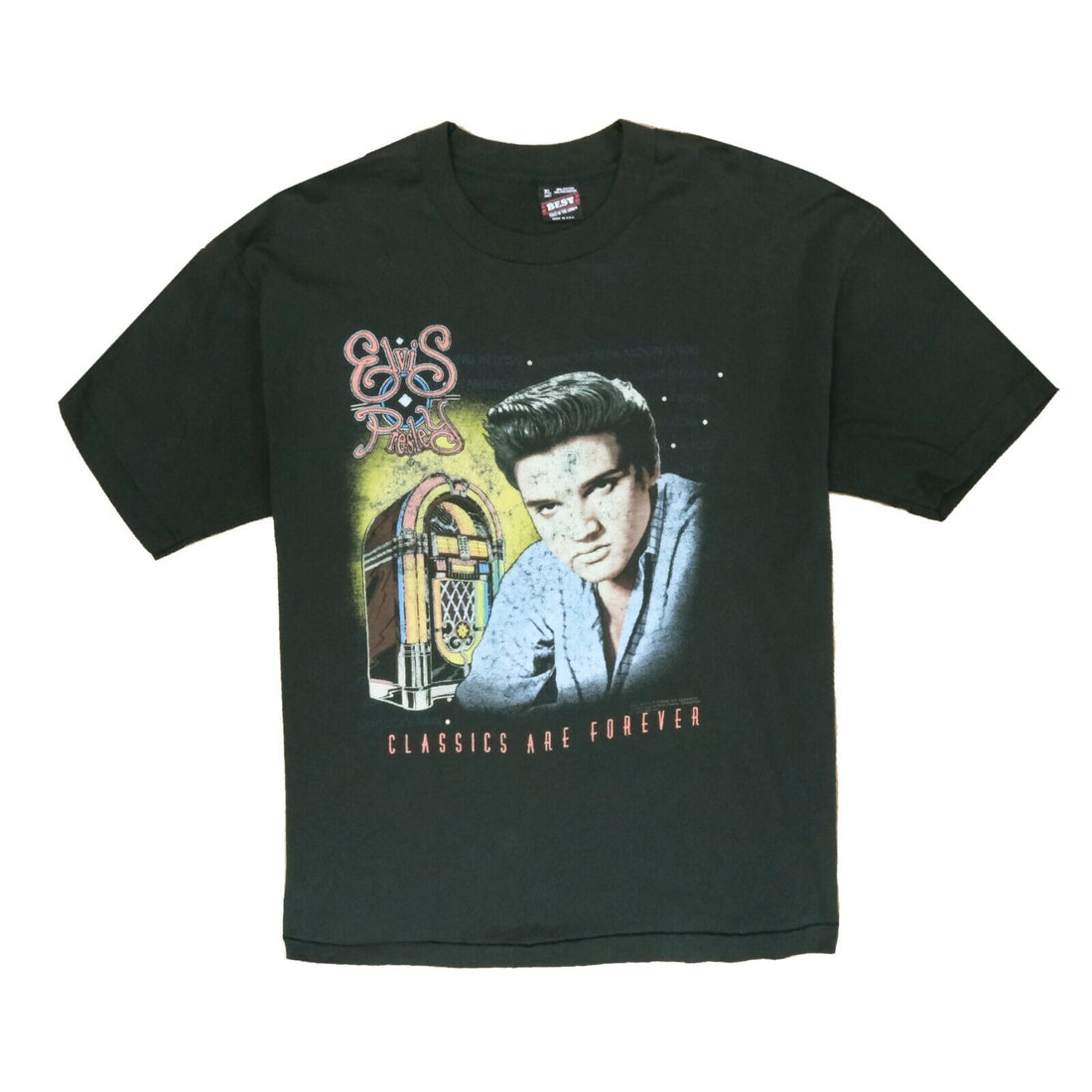 Vintage Elvis Presley Classics Are Forever T-Shirt Size XL Black 1992 90s