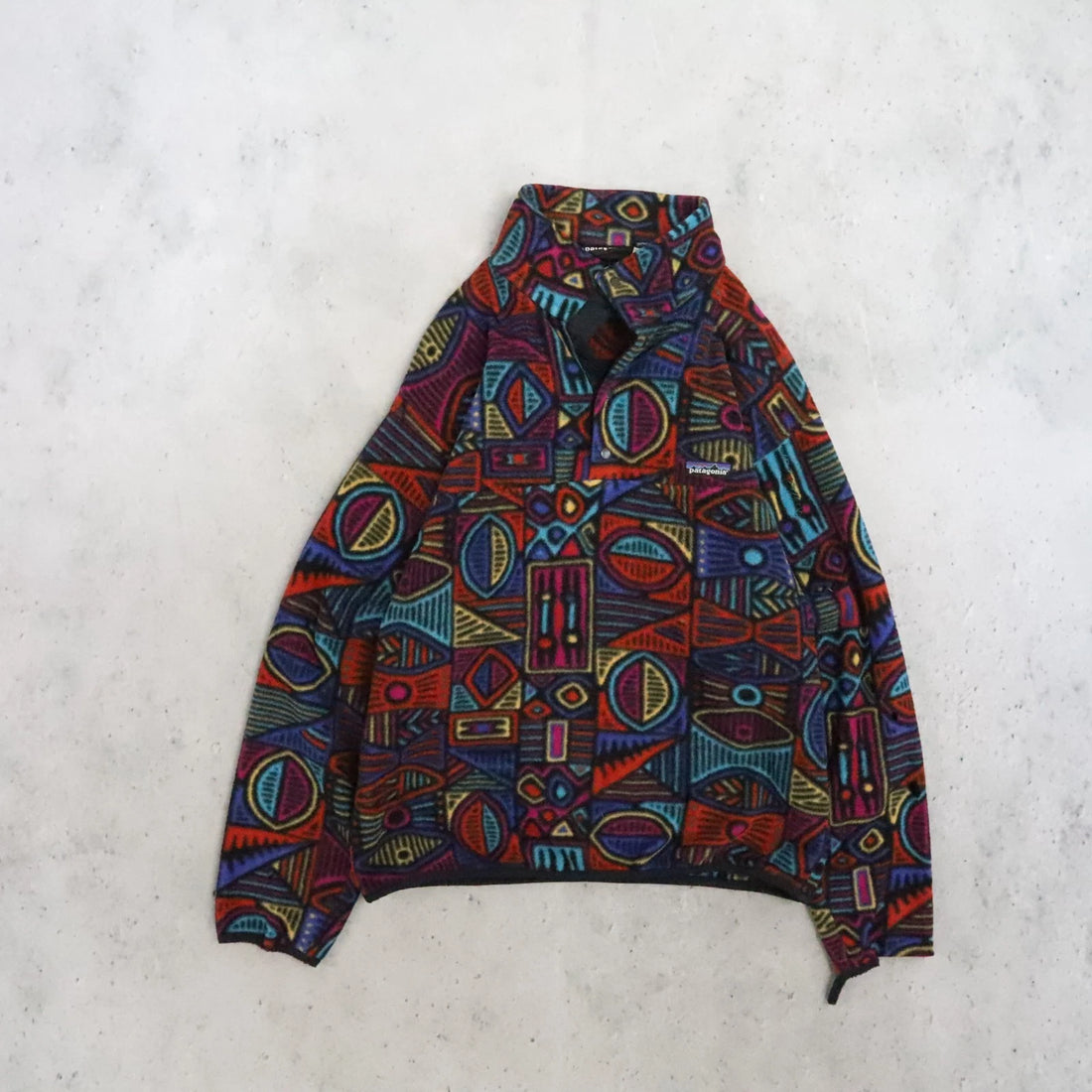 Vintage Patagonia Aztec Aboriginal Synchilla Snap T Fleece Jacket Medium 90s