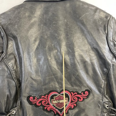 Vintage Walter Dyer Leather Classic Motorcycle Jacket Womens Size 10