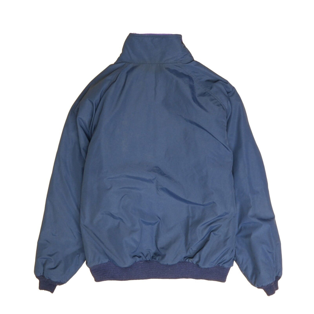 Vintage LL Bean Bomber Jacket Size Large Blue Fleece Lined