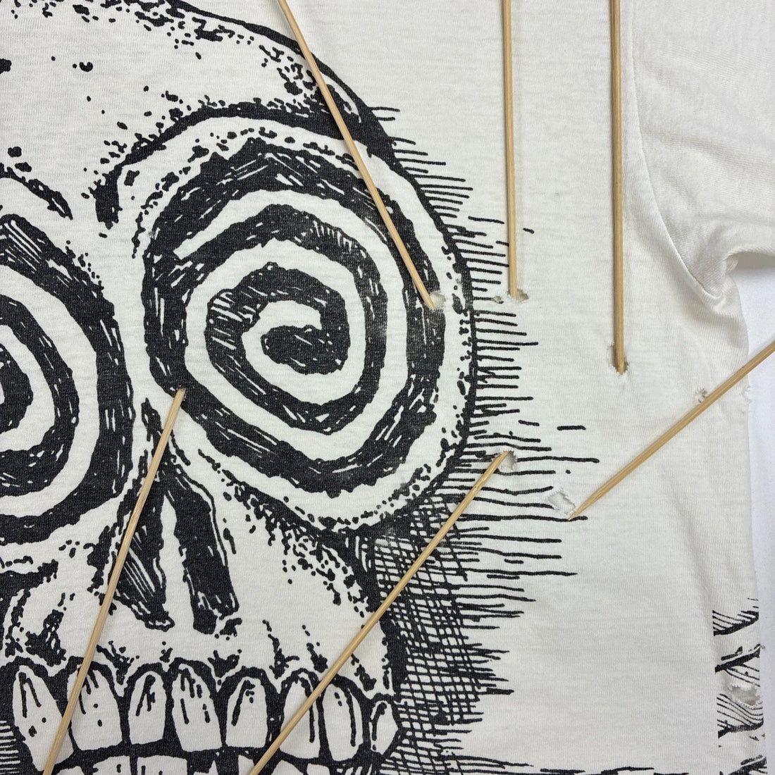 Vintage Vision Streetwear Skeleton T-Shirt Size XL Skate Tom Groholski 1988 80s