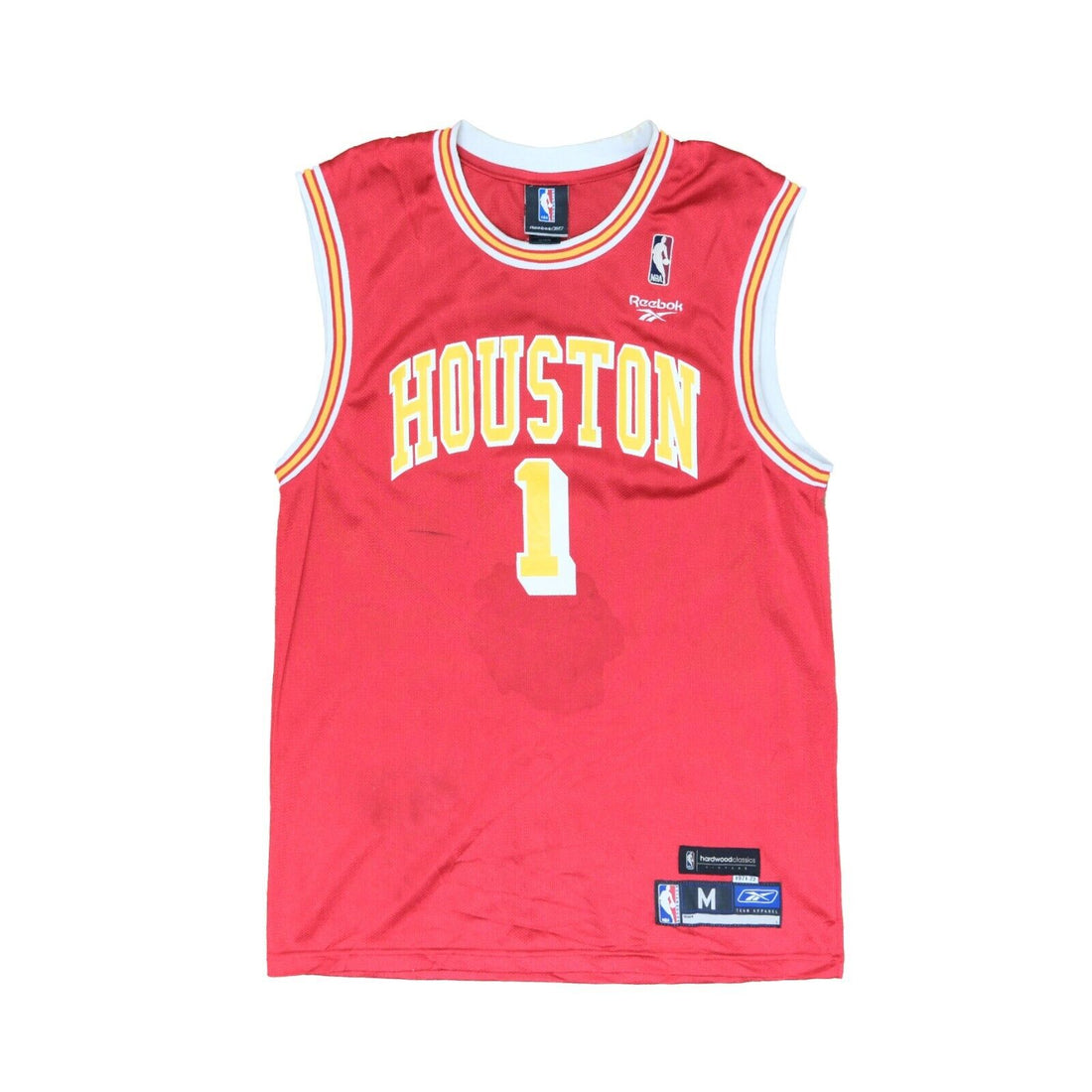 Vtg #1 TRACY McGRADY Houston Rockets NBA Reebok Authentic Jersey