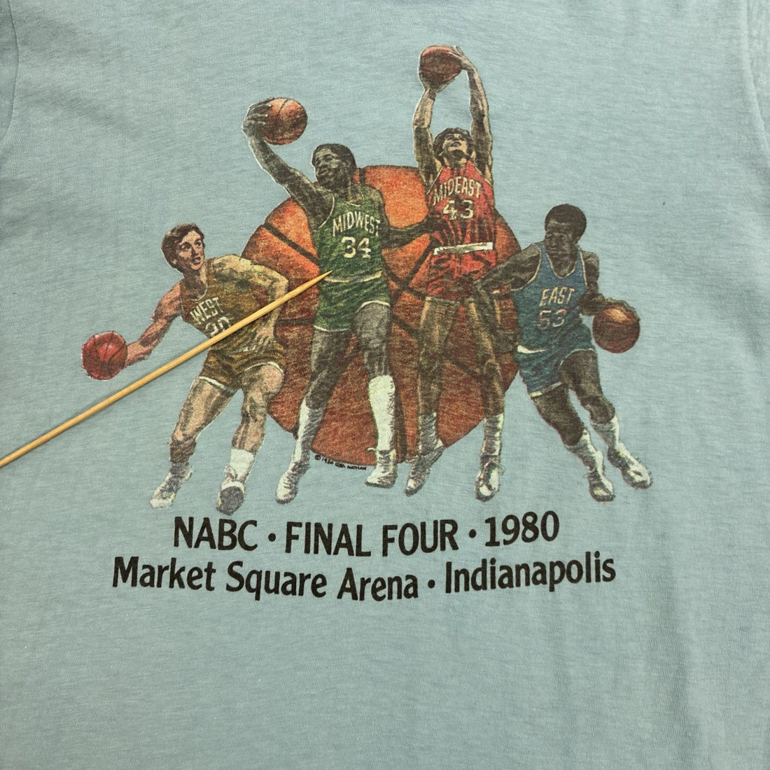 Vintage NABC Final Four 1980 T-Shirt Size Small 80s