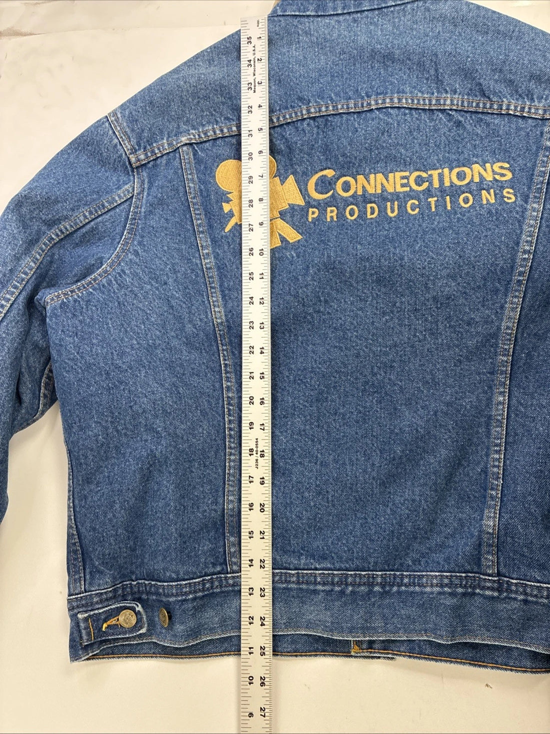 Lee Storm Rider Denim Trucker Jacket Size 46 Blanket Lined