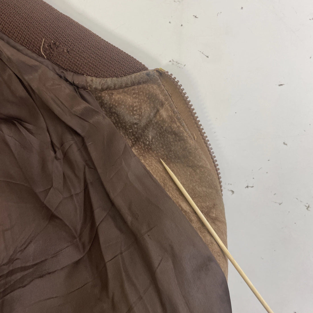 Vintage Montreal Garment Leather Suede Bomber Jacket Size 48 Brown