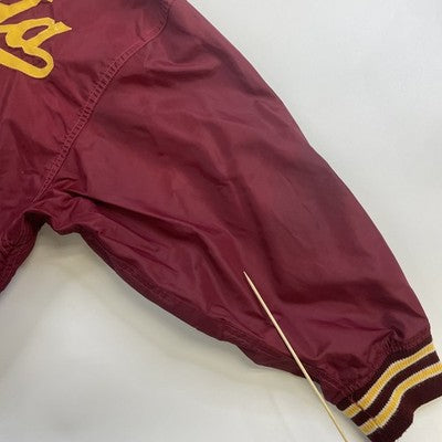 Vintage Spanjian Pasadena Minnesota Light Bomber Jacket Size 46 Burgundy 50s