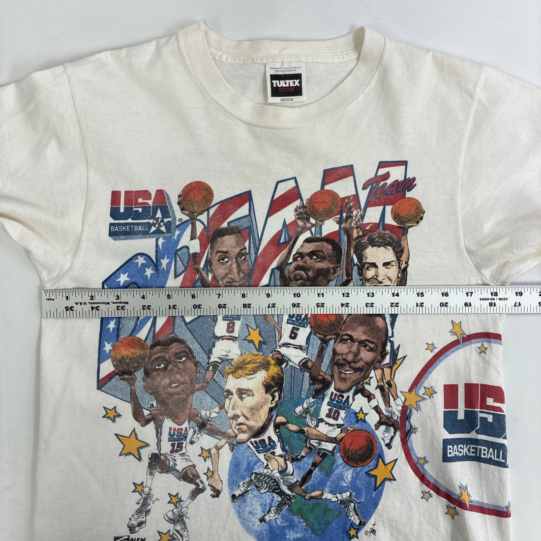 Dream Team USA Basketball Caricature Salem T-Shirt Size Medium Olympics