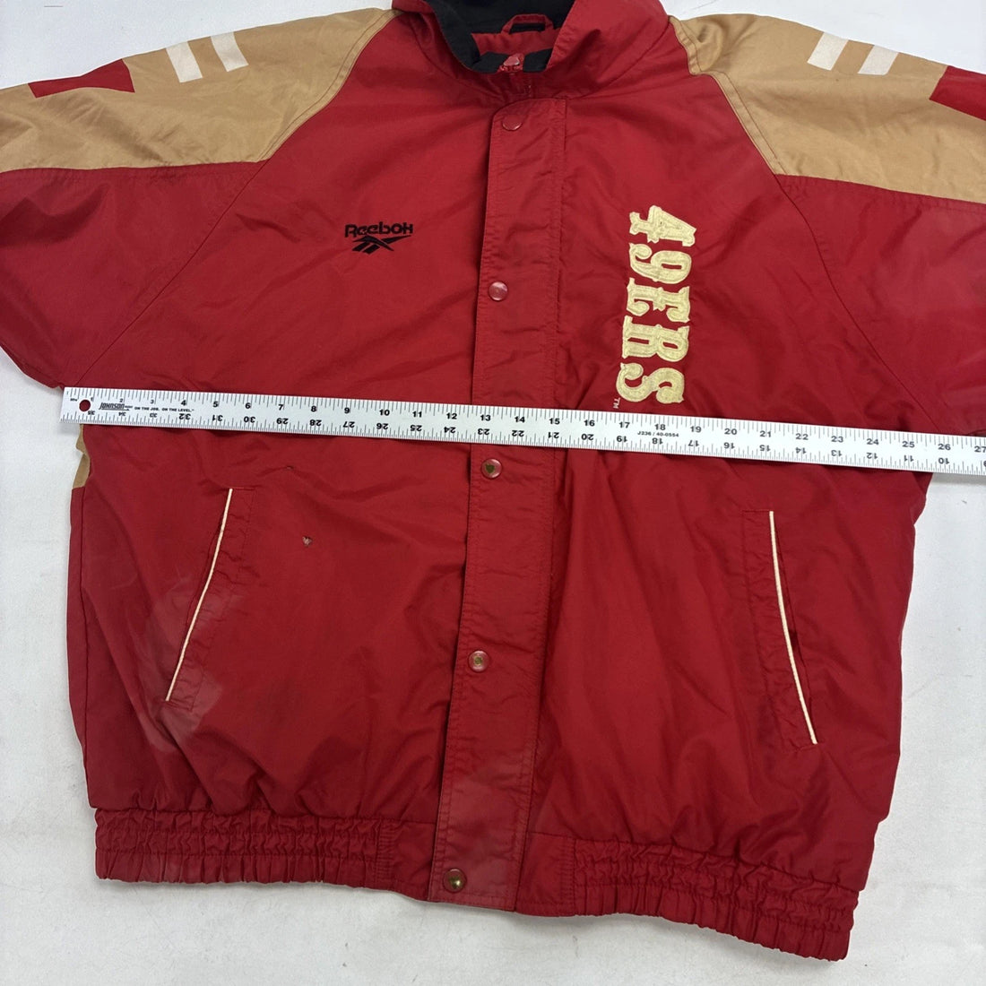 Vintage San Francisco 49ers Reebok Windbreaker Light Jacket Size Large NFL