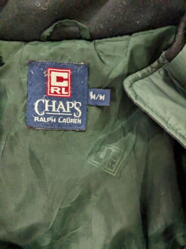 Vintage Chaps Ralph Lauren Puffer Jacket Size Medium Green