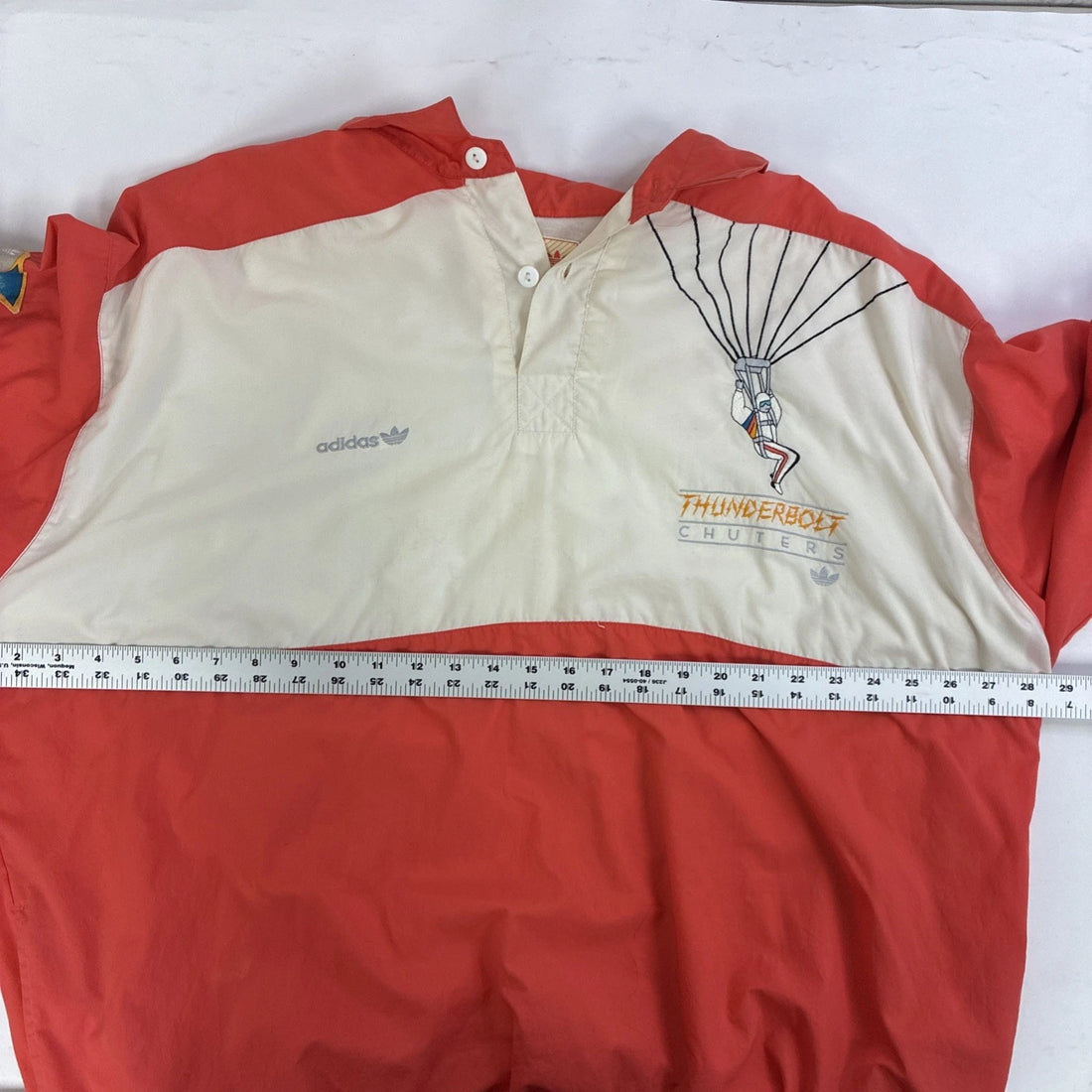 Adidas Thunderbolt Chuters Windbreaker Pullover Jacket Size XL Vintage