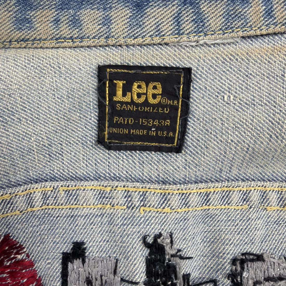 Vintage David Bowie Lee Sanforized Denim Vest Jacket Small PATD 153438 Custom