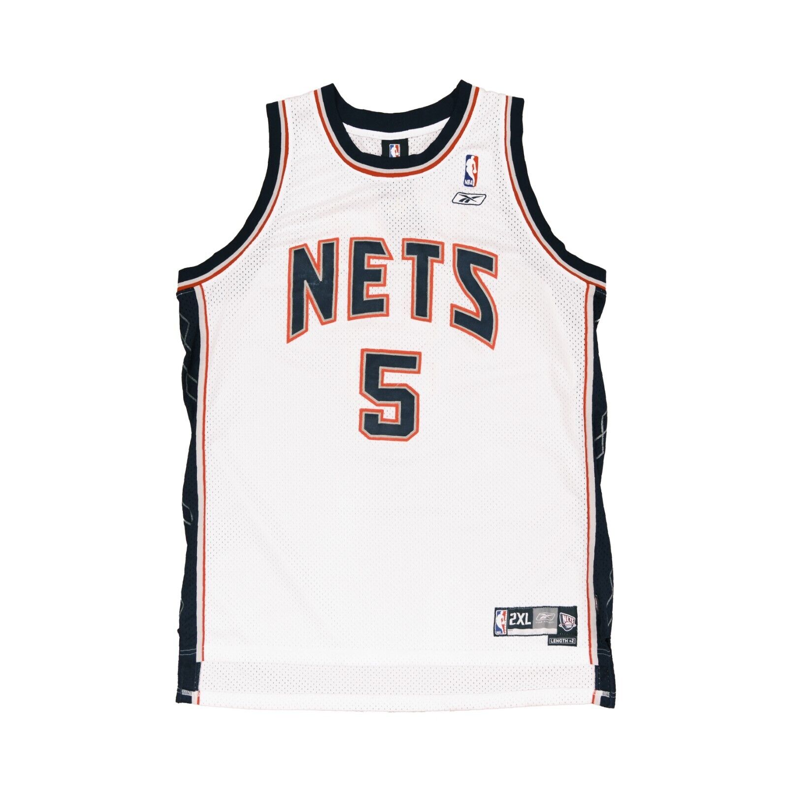 Vintage New Jersey Nets Jason Kidd Swingman Reebok Jersey Size 2XL