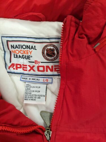 Vintage Detroit Red Wings Apex One Puffer Jacket Size Large Red Insulated NHL