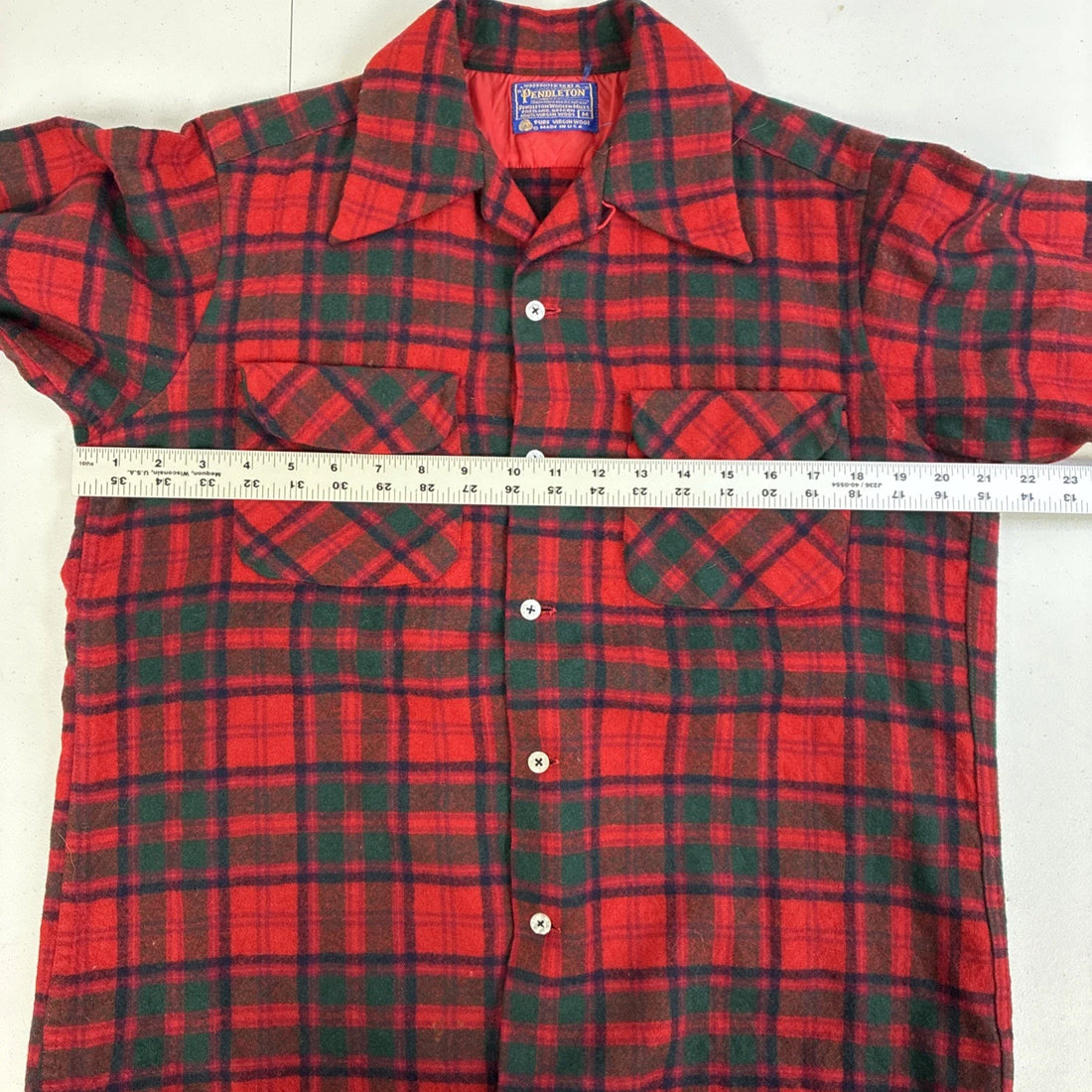 Vintage Pendleton Wool Board Button Up Shirt Size Medium