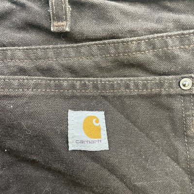 Carhartt Canvas Carpenter Double Knee Work Pants Womens Size 14 Short Brown