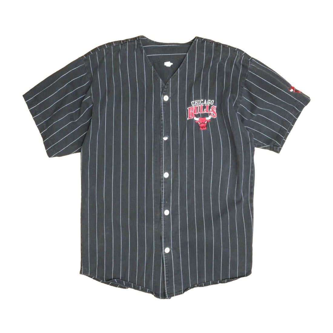 Vintage Chicago Bulls Baseball Jersey Size Small Pinstripe NBA