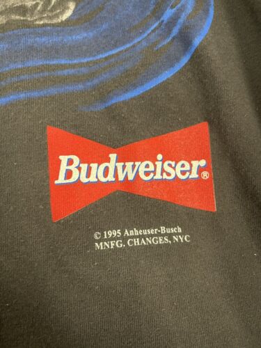 Vintage Budweiser King Of Beers Frogs T-Shirt Size XL Beer Promo 1995 90s