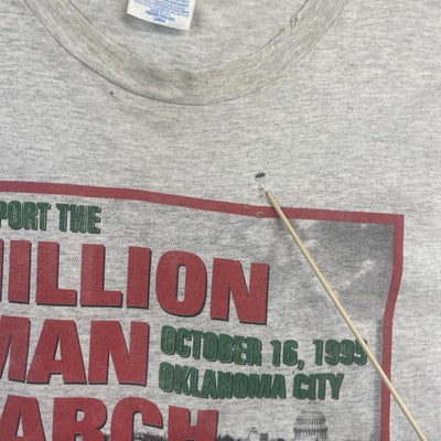 Vintage Million Man March T-Shirt Large Black History Activism 90s